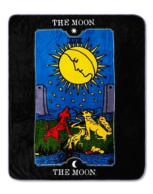 Tarot Moon Card Fleece Blanket