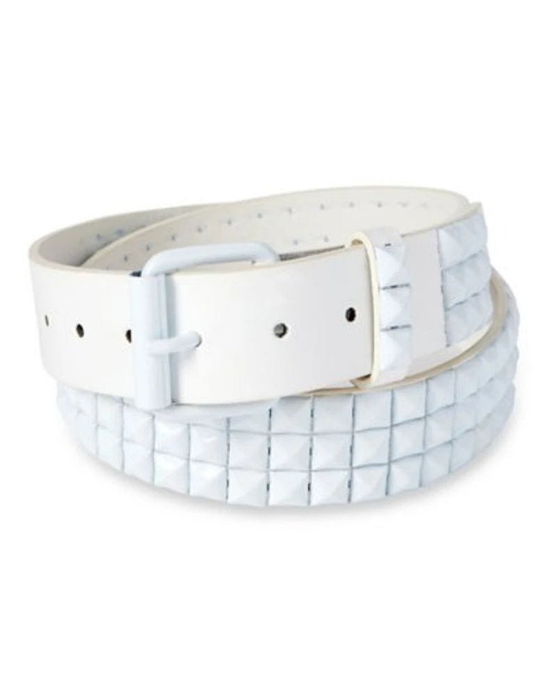 White Studded Belt