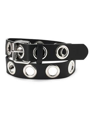 Black Large Eyelet Belt