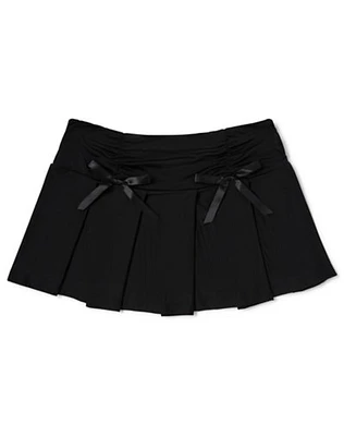 Black Bow Mini Skirt