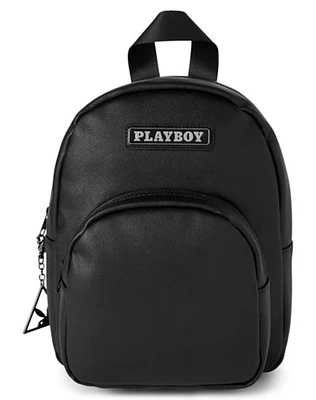 Black Playboy Logo Mini Backpack