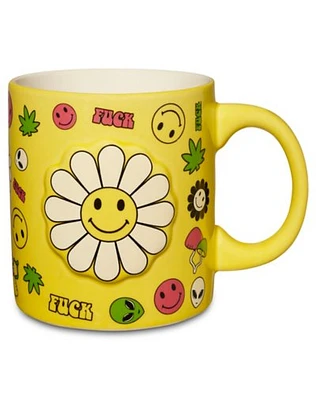 Flower Smiley Face Icon Coffee Mug - 20 oz.