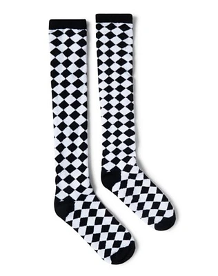 Checkered Diamond Knee High Socks