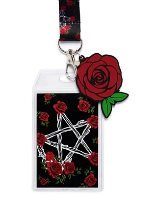 Pentagram Roses Lanyard