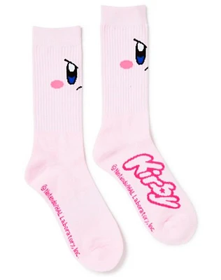 Pink Kirby Athletic Crew Socks