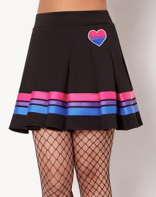 Bisexual Pride Flag Heart Skirt