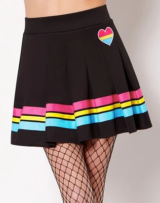 Pansexual Pride Flag Heart Skirt