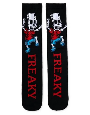 Freaky Bart Simpson Skeleton Crew Socks - The Simpsons