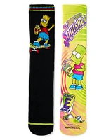Bart Simpson Crew Socks 2 Pair - The Simpsons