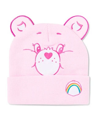 Pink 3D Care Bears Cuff Beanie Hat