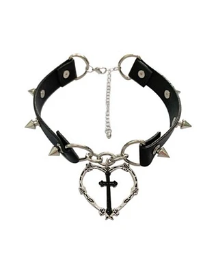 Barbed Wire Heart Choker Necklace