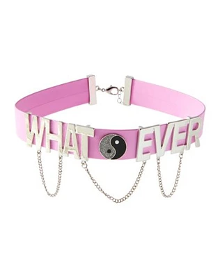 Pink Whatever Ying Yang Choker Necklace