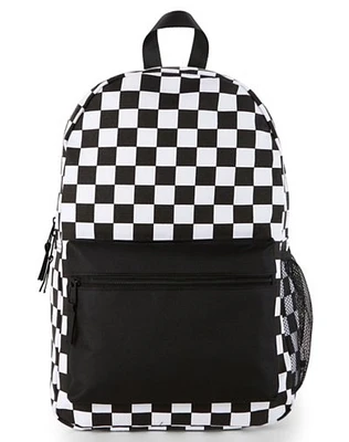 Black and White Checkered Backpack