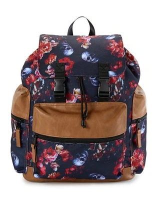 Skull Floral Rucksack Backpack