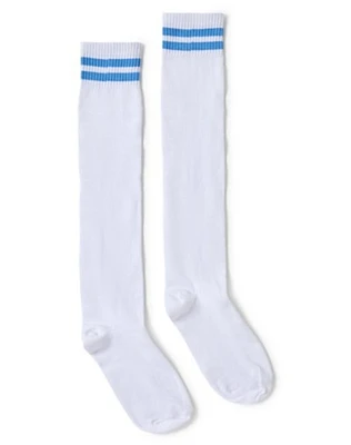 Blue Stripe Knee High Socks