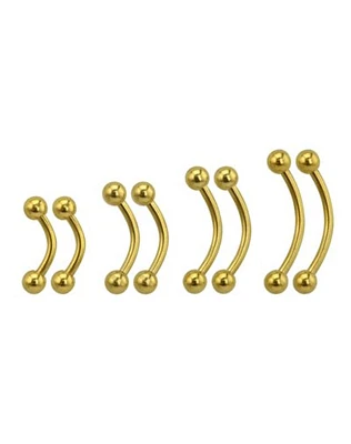 Multi-Pack Goldtone Curved Barbells Pack