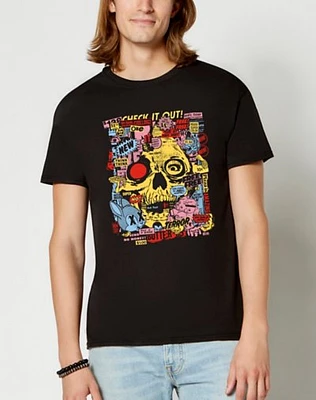 Cut and Paste Skull Collage T Shirt