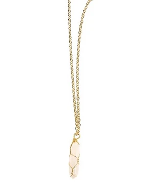 Rose Quartz Semi-Precious Stone Necklace