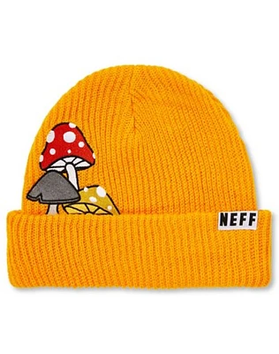 Yellow Mushroom Cuff Beanie Hat - Neff