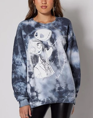 Tie Dye Jack Skellington and Sally Sweatshirt