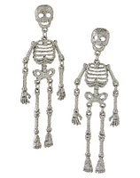 Skeleton Glitter Dangle Stud Earrings