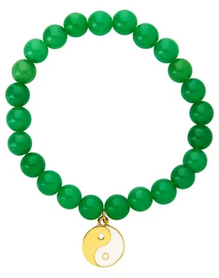 Jade Stone Ying Yang Charm Bracelet