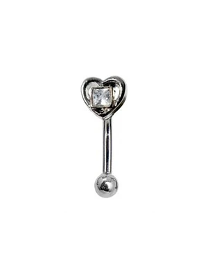 Open Heart Curved Barbell - 16 Gauge