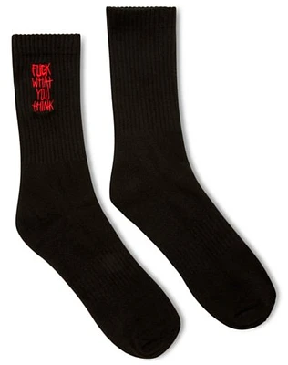 F What You Think Crew Socks