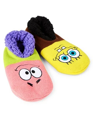 SpongeBob SquarePants and Patrick Star Slipper Socks