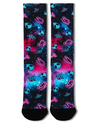 Alien and Dinosaur Athletic Crew Socks