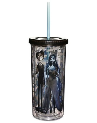 Corpse Bride Crows Cup with Straw - 20 oz.