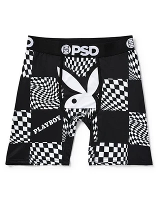Playboy Black and White Checkered Boxer Briefs