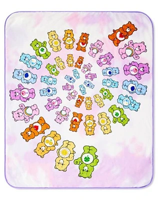 Tie Dye Care Bears Sherpa Fleece Blanket