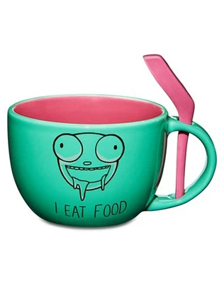 Gir I Eat Food Soup Mug with Spoon - Invader Zim