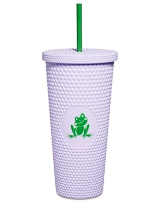 Purple Frog Textured Cup with Straw - 20 oz.