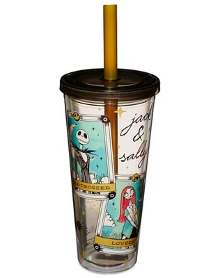 Jack Skellington and Sally Tarot Card Cup with Straw 24 oz. - The Nigh