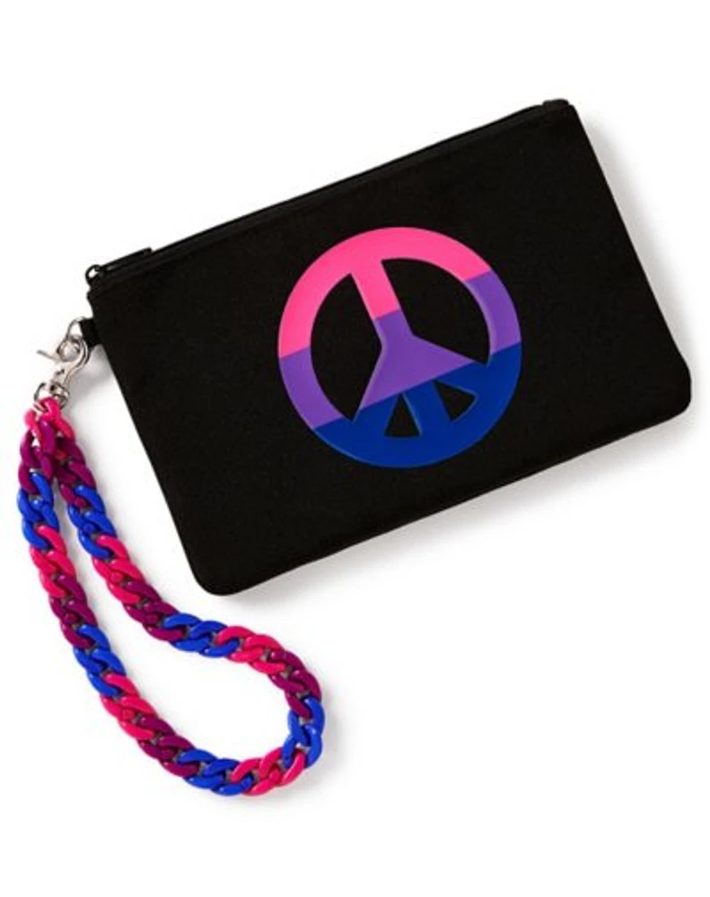 Peace Bisexual Pride Wristlet