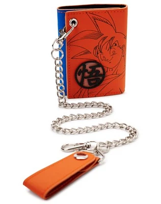 Orange Dragon Ball Z Bifold Chain Wallet