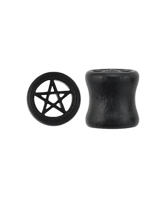 Black Pentagram Cutout Plugs