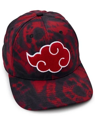 Red Tie Dye Akatsuki Cloud Snapback Hat - Naruto