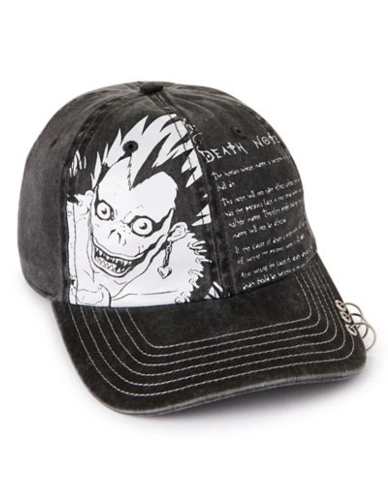 Black Death Note Snapback Hat