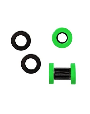 Black and Green Screw Fit Tunnel Plugs