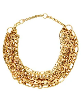 Goldtone Multi-Layered Chains Bracelet