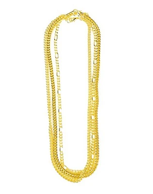 Goldtone 3 Piece Chain Necklace