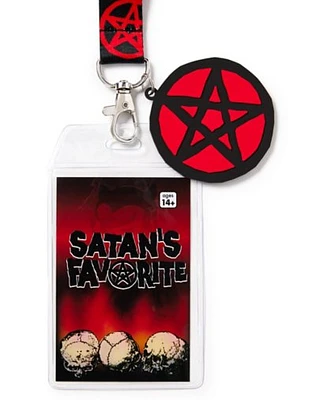 Black and Red Satan's Favorite Lanyard