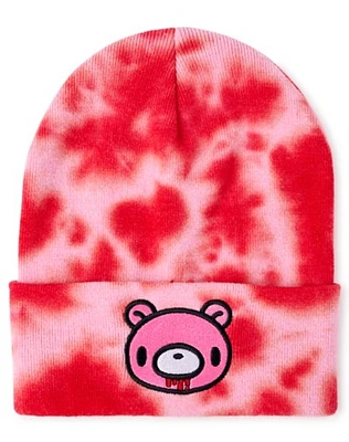 Pink Tie Dye Gloomy Bear Cuff Beanie Hat