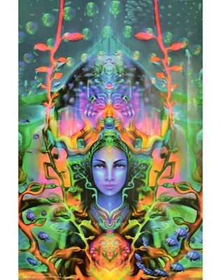 Ocean Goddess Black Light Poster