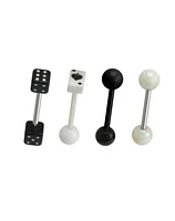 Multi-Pack Dice and Card Barbells 4 Pack - 14 Gauge