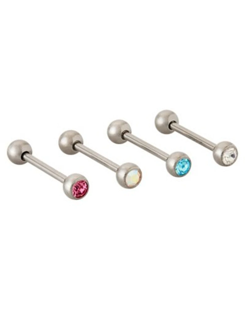 Multi-Pack CZ Multi-Color Barbells 14 Pack - 14 Gauge