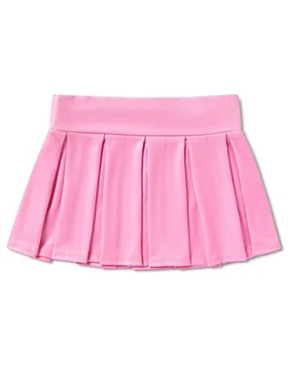 Pink Pleather Mini Skirt